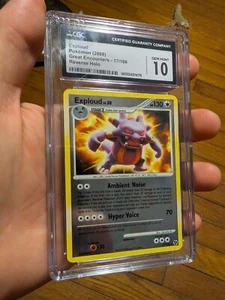 (POP 8) CGC 10 GEM MINT Exploud Reverse Holo Great Encounters 17/106 Pokemon - Picture 1 of 4