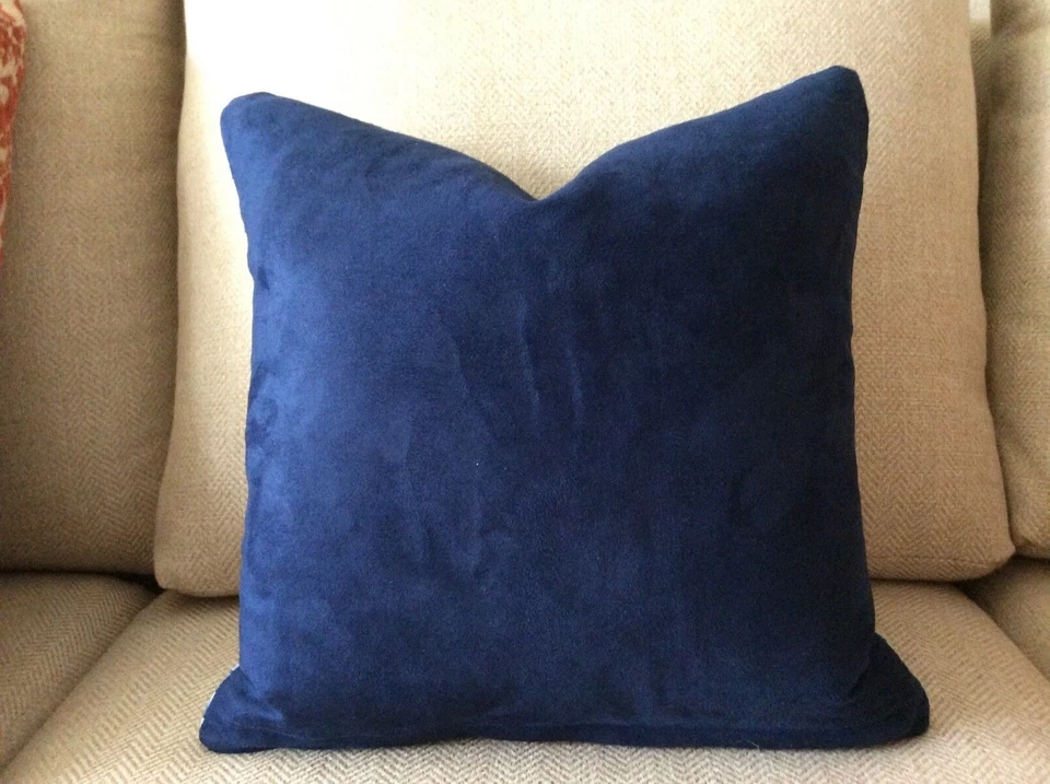 Almohada Personalizada Azul Marino Imitación Ultra Gamuza Suave al Tacto Almohada Tela Foto 1 de 1