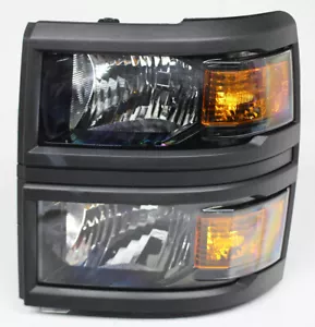 OEM Halogen Headlamp For Chevy Silverado 4500 5500 6500 4078317C91 Black bezel - Picture 1 of 5