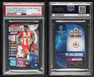2019 Topps UCL Match Attax US Edition Dominik Szoboszlai #SAL14 PSA 7 Rookie RC