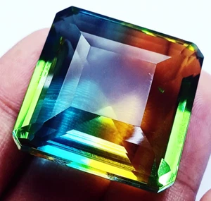 Certificada 96,55 quilates turmalina natural piedra preciosa suelta doble cristal octágono - Imagen 1 de 6