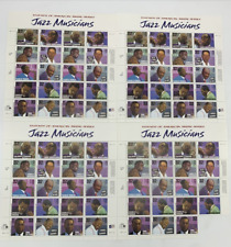 Lot of 3 Full Sheets of  20 + Stamps 1994 US Legends of Music Jazz Musicians