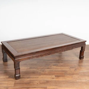 Large Coffee Table with Rattan Top, China circa 1900's - Picture 1 of 12