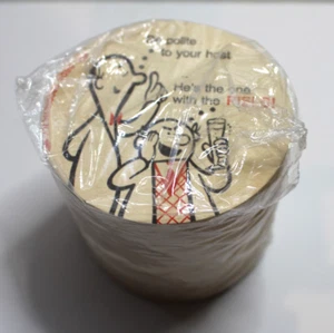 PIEL'S BEER "Be Polite to Your Host" 3.5 INCH ROUND BEER COASTER  VINTAGE RARE - Picture 1 of 3