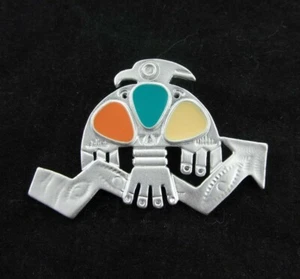 Broche Esmalte Flecha Águila Estilo Nativo Americano Tribal Suroeste 2.5" - Imagen 1 de 4