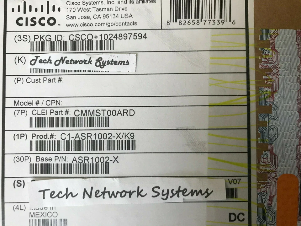 NEW Cisco C1-ASR1002-X/K9 Aggregation Services Router includes Dual AC Power  - Image 1 of 3