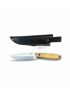ZA-PAS Wave 80CrV2 Carbon 60HRC Ash Wood Leather Black MADE IN POLAND - Picture 1 of 1