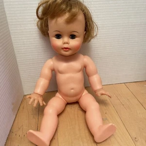Vtg Ideal RARE Sz 16in Kissy Doll Rooted Hair Sleep Eyes K-16 , Preowned, Naked - Picture 1 of 16