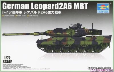 TRUMPETER 07191 1/72 Scale German Leopard2A6 MBT Model Kit - Image 1 of 4