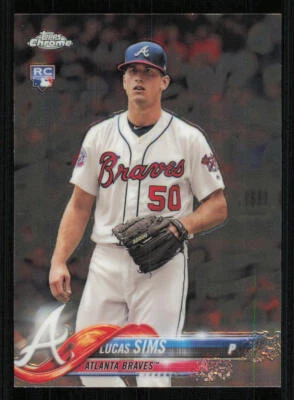 2018 Topps Chrome #42 Lucas Sims RC - Image 1 of 2