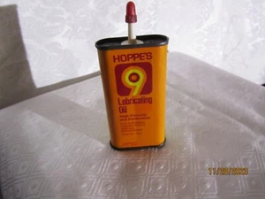 Vintage Hoppe's Lubricant 3 Fl oz 1/2 Full Tin Made by Frank A Hoppe USA - Picture 1 of 6