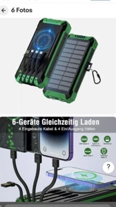 Power Bank Solar 36000mAh FEEL VOX,Wireless Powerbank - Photo 1/6
