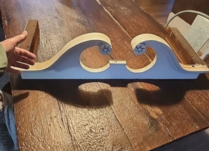 Ornate Wood Scroll Top Cabinet Trim - 28 x 13 x 7.5 Furniture Part - Imagen 1 de 17