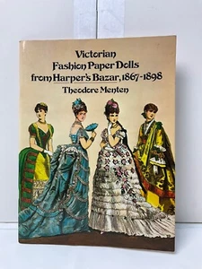 New ! Victorian Fashion Paper Dolls Harper's Bazar 1867-1898 Dress-Up US England - Picture 1 of 12