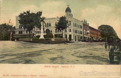 Malone,NY Public Square 1906 WINDSOR,CT Franklin County Thos. T. Ruttrick - Image 1 of 2