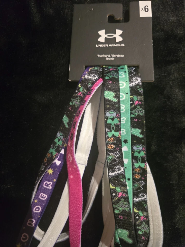 Paquete de 6 diademas Under Armour niñas talla única multicolor gráfico UA nuevas Foto 1 de 2