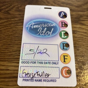 American Idol S4 ABC 5/22/ 2022 TV City Studios Backstage Pass For George Fuller - Picture 1 of 2