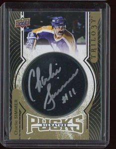 2017-18 Upper Deck Trilogy Signature Pucks #SPSI Charlie Simmer - Picture 1 of 2