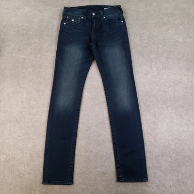 True Religion Jeans Mens 30x34 Blue Geno Relaxed Slim Stretch Denim Casual - Image 1 of 4