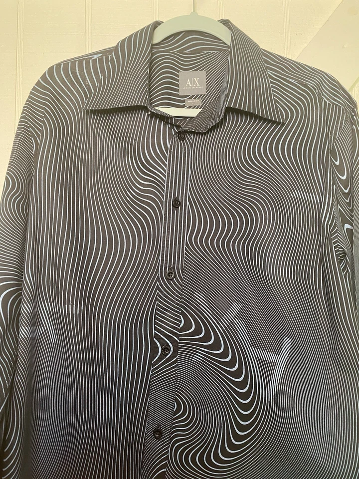 Armani синий мужской длинным рукавом на пуговицах размер большой - Изображение 1 из 4