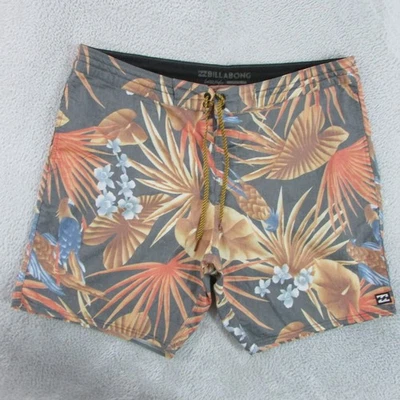 Billabong Lo Tides Sundays Board Shorts Mens W36 Brown Floral - image 1 of 4