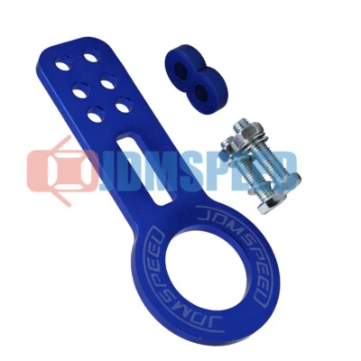 Gancho de remolque azul gancho de remolque delantero billet aluminio carreras CNC JDM anodizado  Foto 1 de 4