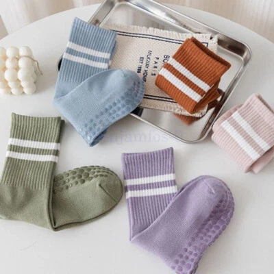 Hot New - Yoga Socks with Grips Non Slip Grip Crew Socks for Pilates Barre Dance - image 1 of 4