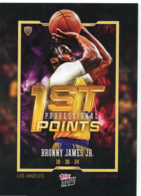 2024-25 Topps NOW Basektball BRONNY JAMES JR First Points RC #3 - Image 1 of 2