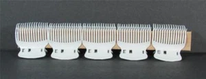5 Plain White HAIR CLIPS Clamps Claws Plastic Set NOT on Card NEW - Picture 1 of 5