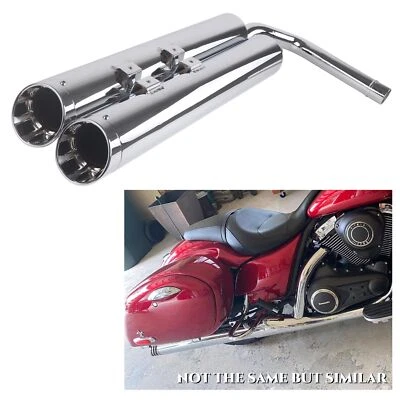 4.0'' Pipes for Kawasaki Vulcan 1700 Vaquero, Voyager, Kawasaki Vulcan S Models - Image 1 of 4