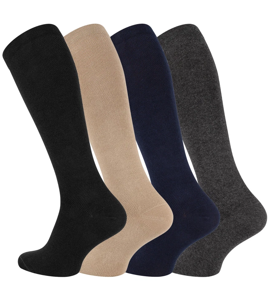 2 | 4 | 6 Paar Reisestrümpfe Stützstrümpfe Kompressionsstrümpfe Kniestrümpfe - Bild 1 von 1