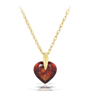 Collar de piedras preciosas granate natural oro amarillo sólido real 14k todos los tamaños - Imagen 1 de 8