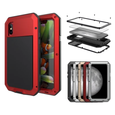 Алюминиевый металлический ударопрочный защитный сверхпрочный чехол 360 для iPhone XS Max - Изображение 1 из 4