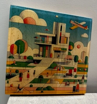 Unusual Hand Made Painting " Lifestyle" - Image 1 of 4