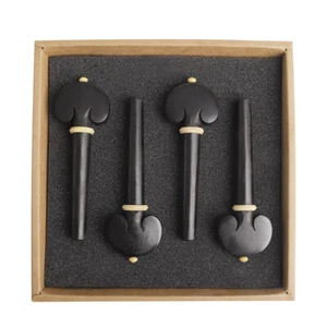 4PCS Ebony Cello Pegs High Quality Handmade Tuning Pegs Cello Replacement Parts - Picture 1 of 8