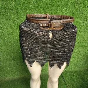 Chainmail Skirt Zig Zag Flat Ring with soiled ring 6 mm Chainmail Skirt with Lea