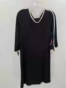 Pre-Owned Talbots Black Size Large P Knee Length Long Sleeve Dress - Picture 1 of 3