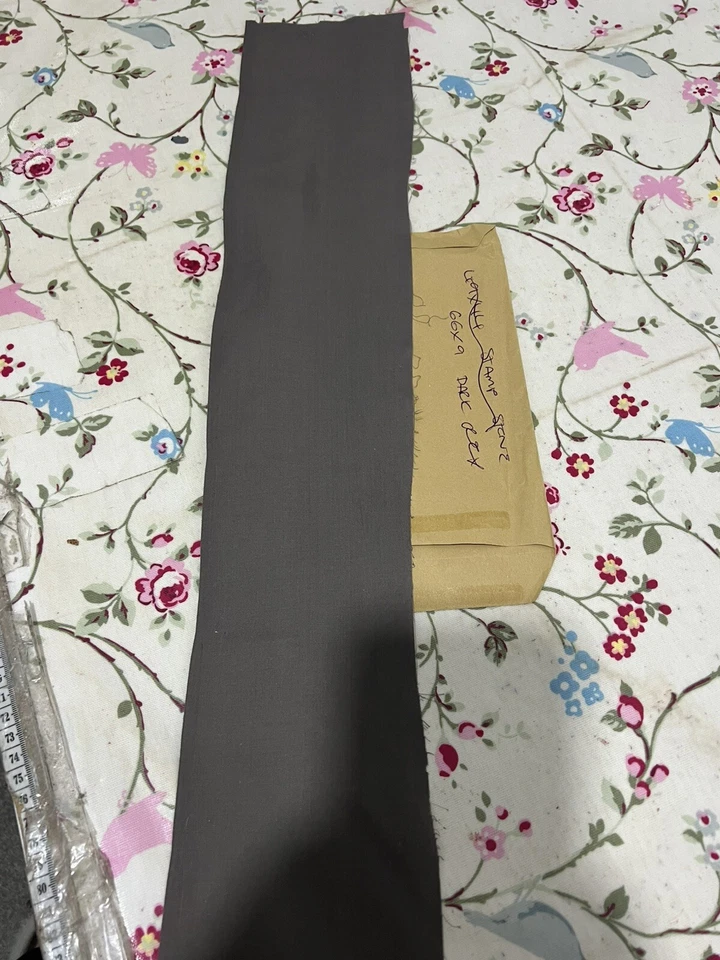 Fabric Remnant Patchwork Sewing Material Dark Charcoal Grey Polycotton 66x9cm - Image 1 of 1