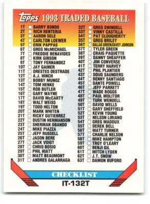 1993 Topps Baseball Traded Singles-You Pick From List-Soft Corners - Image 1 of 2