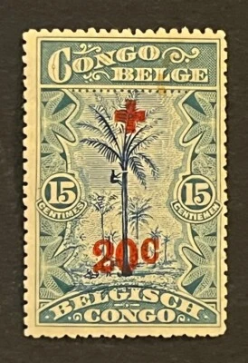 Travelstamps: Germany East Africa Belgian Congo Occupation Red Cross OP Stamps - Image 1 of 4
