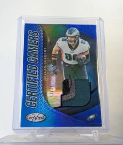 2022 Panini Certified DALLAS GOEDERT 2 Color Patch Gamers Mirror Blue /49 Patch - Picture 1 of 2