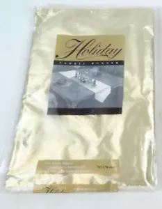 Kemp & Beatley Table Fabric Runner Gold 70" x 14" Holiday U.S.A. NOS - Picture 1 of 3