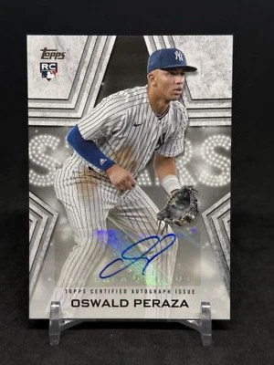 2023 Topps Baseball Stars Autographs BSAOP Oswald Peraza Series 2 - Image 1 of 2