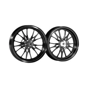 MOS XR15 Forged Aluminum Alloy Rims Wheels for Yamaha Zuma 125 2016-2021 Black - Picture 1 of 11