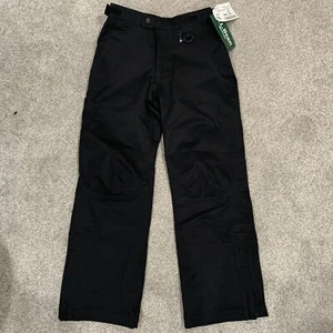 New L.L.Bean Youth Kids Unisex Sz8 Black Snow Pants Outdoor Waterproof Shell - Picture 1 of 11