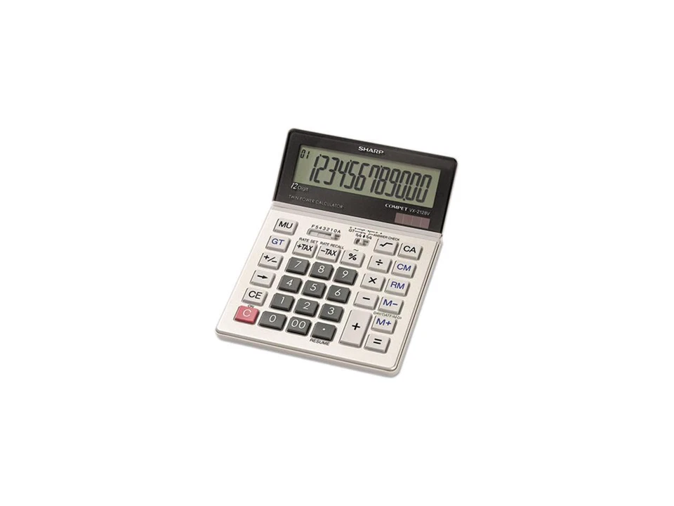 Sharp VX2128V VX2128V Commercial Desktop Calculator, 12-Digit LCD - Image 1 of 1
