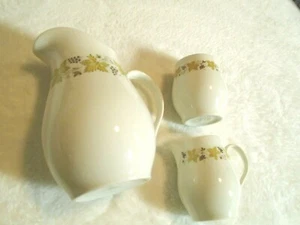 Syracuse Carefree "Vintage" Grape Pattern SET of 3 - Pitcher, Creamer, Sugar - Picture 1 of 6
