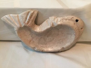 Marble Fish Shaped Ashtray - Picture 1 of 4