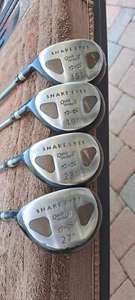 Golf hybrids left h set SNAKE EYES QUICK STRIKE 2 graphite S stiff flex 4 clubs - Picture 1 of 10