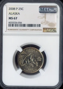 2008-P Alaska Quarter NGC MS67 Business Quality - Picture 1 of 2